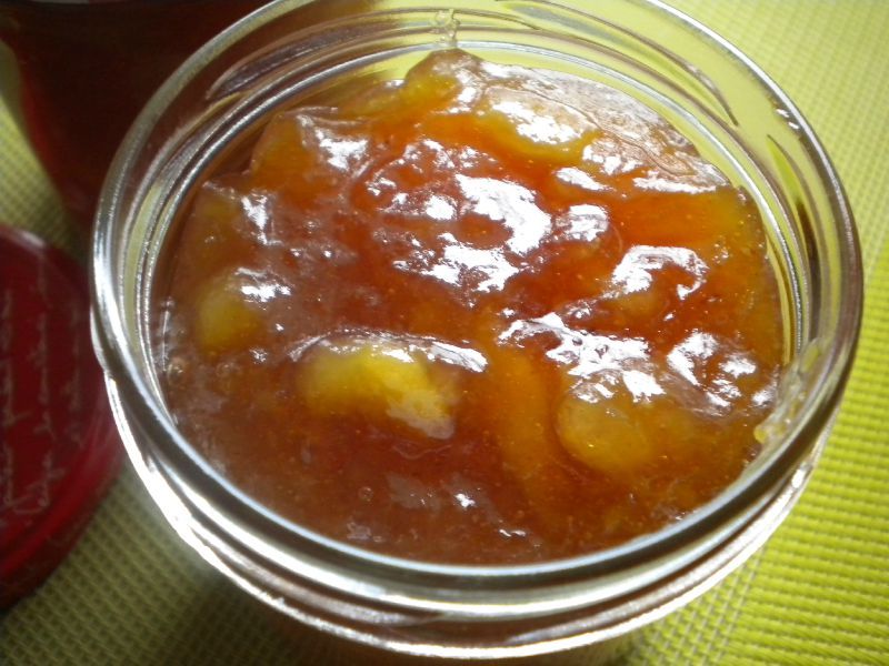 confiture bio peche gingembre